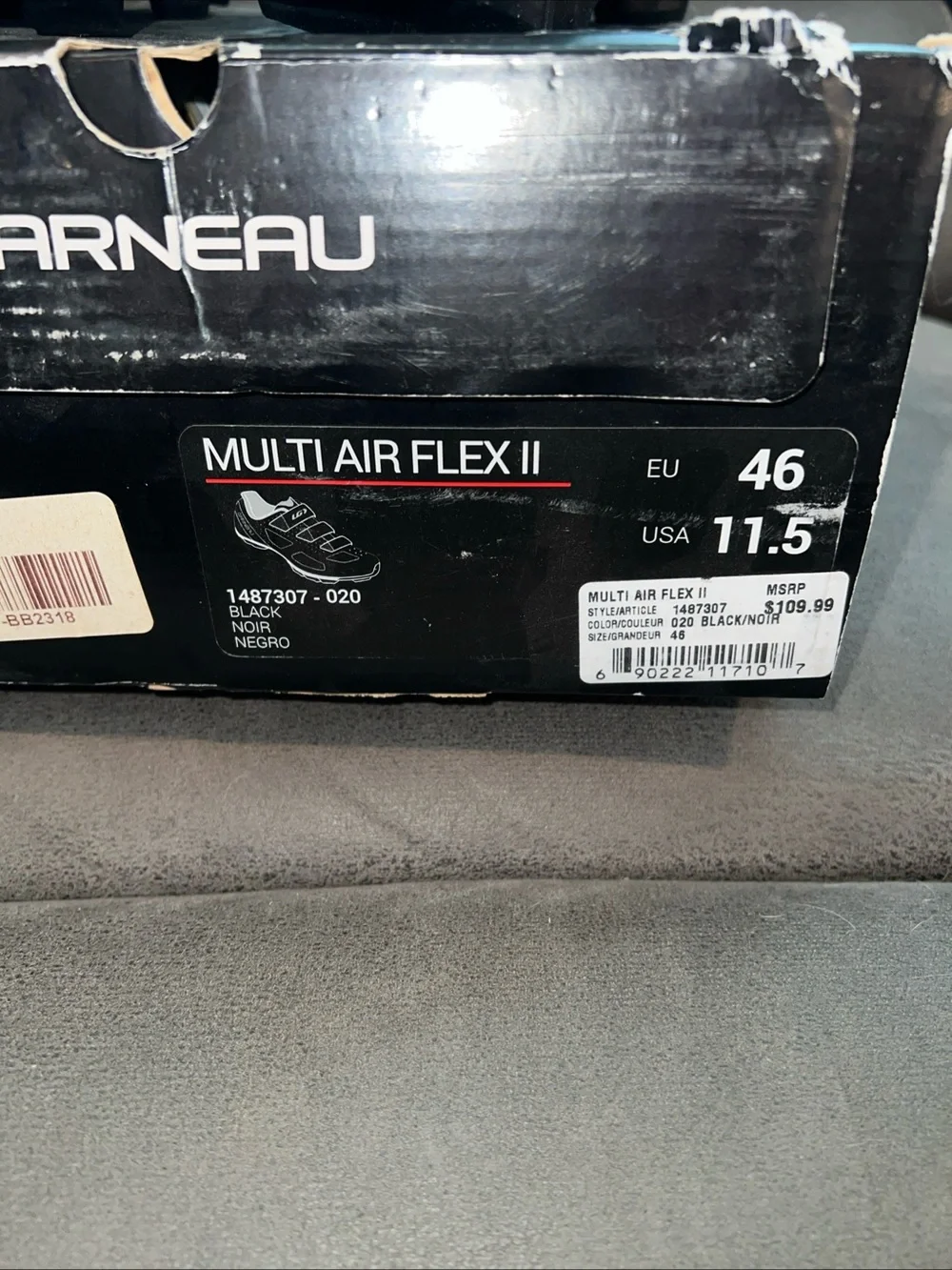 Garneau Multi Air Flex II Mens Cycling Shoes - Black/Red